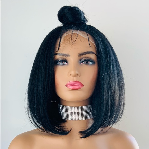 Versatile 4x4 Lace Front Synthetic Wig in Black for Daily Wear or Events - Picture 1 of 12